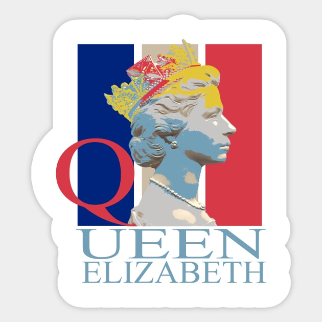 Queen Elizabeth Sticker by Creation Cartoon